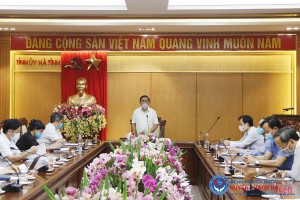 Phó Bí thư Thường trực Tỉnh ủy Hoàng Trung Dũng, Chủ tịch UBND tỉnh Trần Tiến Hưng cùng các đồng chí trong BTV Tỉnh ủy, thành viên BCĐ tham dự