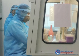 Phòng xét nghiệm đạt an toàn sinh học cấp II của CDC Hà Tĩnh.