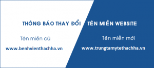 Thông báo về việc thay đổi tên miền website Trung tâm Y tế huyện Thạch Hà