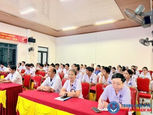 TTYT THẠCH HÀ TỔ CHỨC LỄ CHÀO CỜ ĐẦU THÁNG 7 NĂM 2026