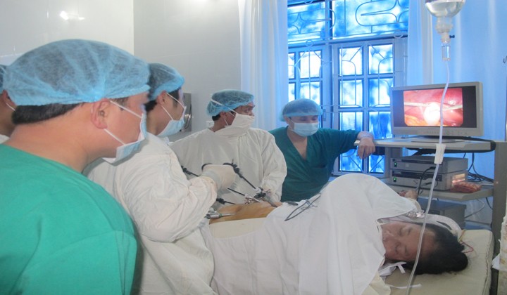 Một ca phẫu thuật nội soi túy mật cho bệnh nhân tại bệnh viên