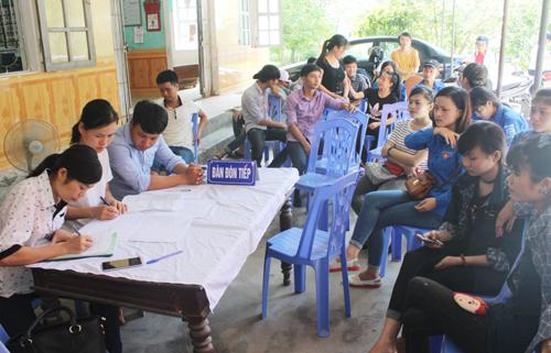 Toàn cảnh buổi đón tiếp đối tượng đến khám, tư vấn sức khỏe