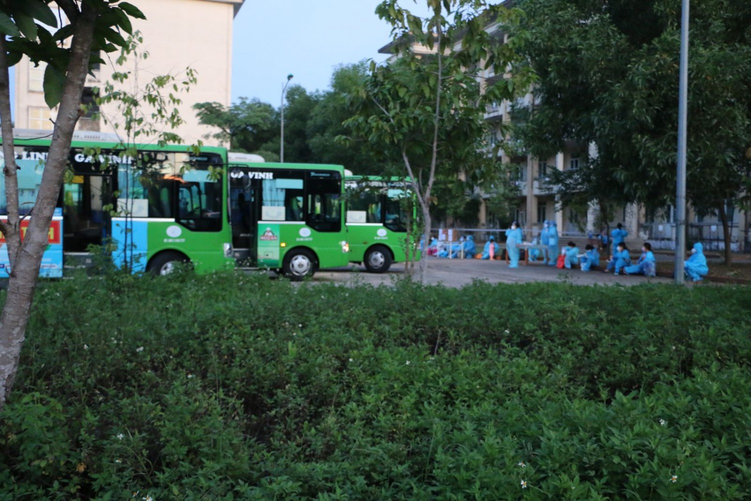 Phương tiện đón công dân về khu cách lý đảm bảo an phòng chống dịch