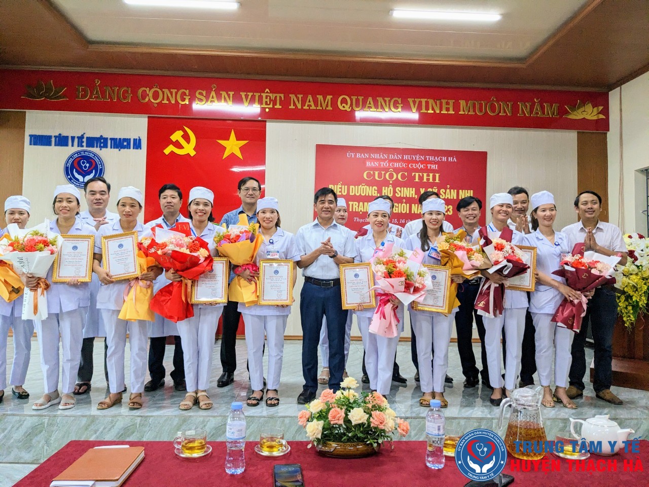 Cuộc thi Điều dưỡng, Hộ sinh, Y sỹ sản nhi Trạm Y tế giỏi huyện Thạch Hà năm 2023 thành công tốt đẹp
